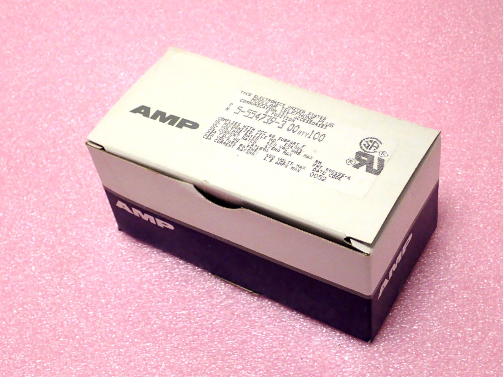 AMP 5-554739-3 MODULAR / ETHERNET CONNECTORS 26-28 AWG BOX OF 100pcs NEW!