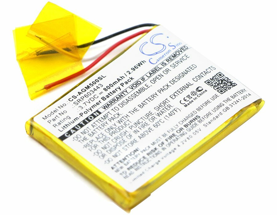 800mAh 2.96Wh Battery For Astro A50;P/N:SRP603443,Li-Polymer