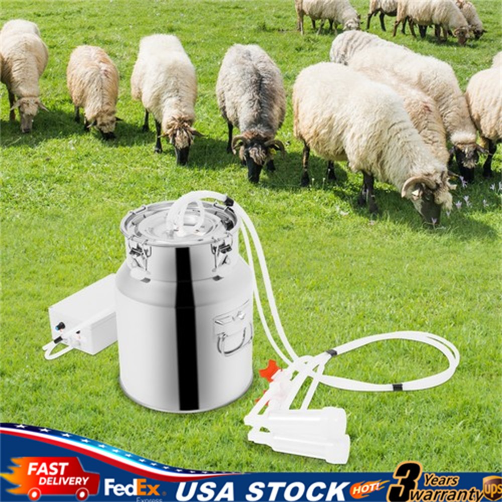 Electric Cow Milking Machine Milking Equipment 15L Stainless Steel Bucket