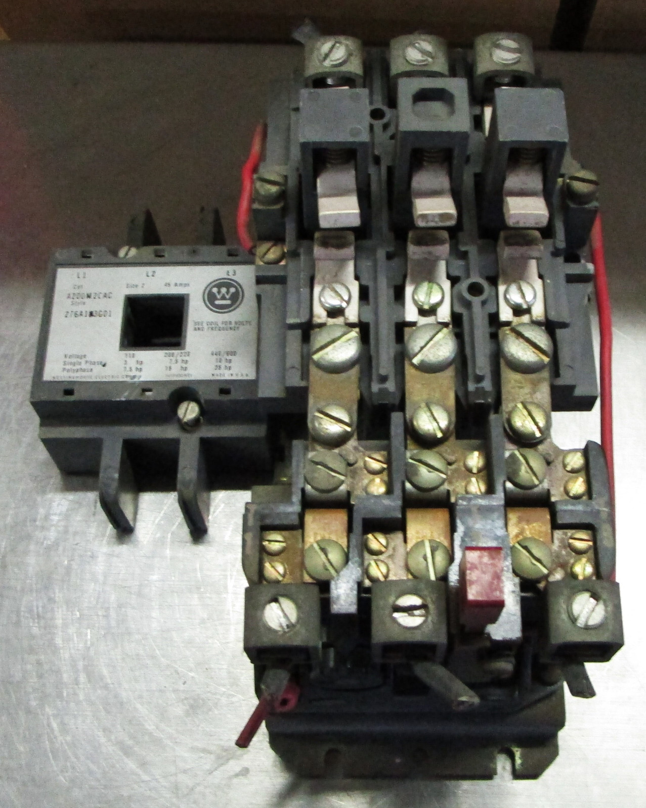 Westinghouse A200M2CAC Size 2 Starter 45 Amp 120 V Coil USED CUT OUT / R8