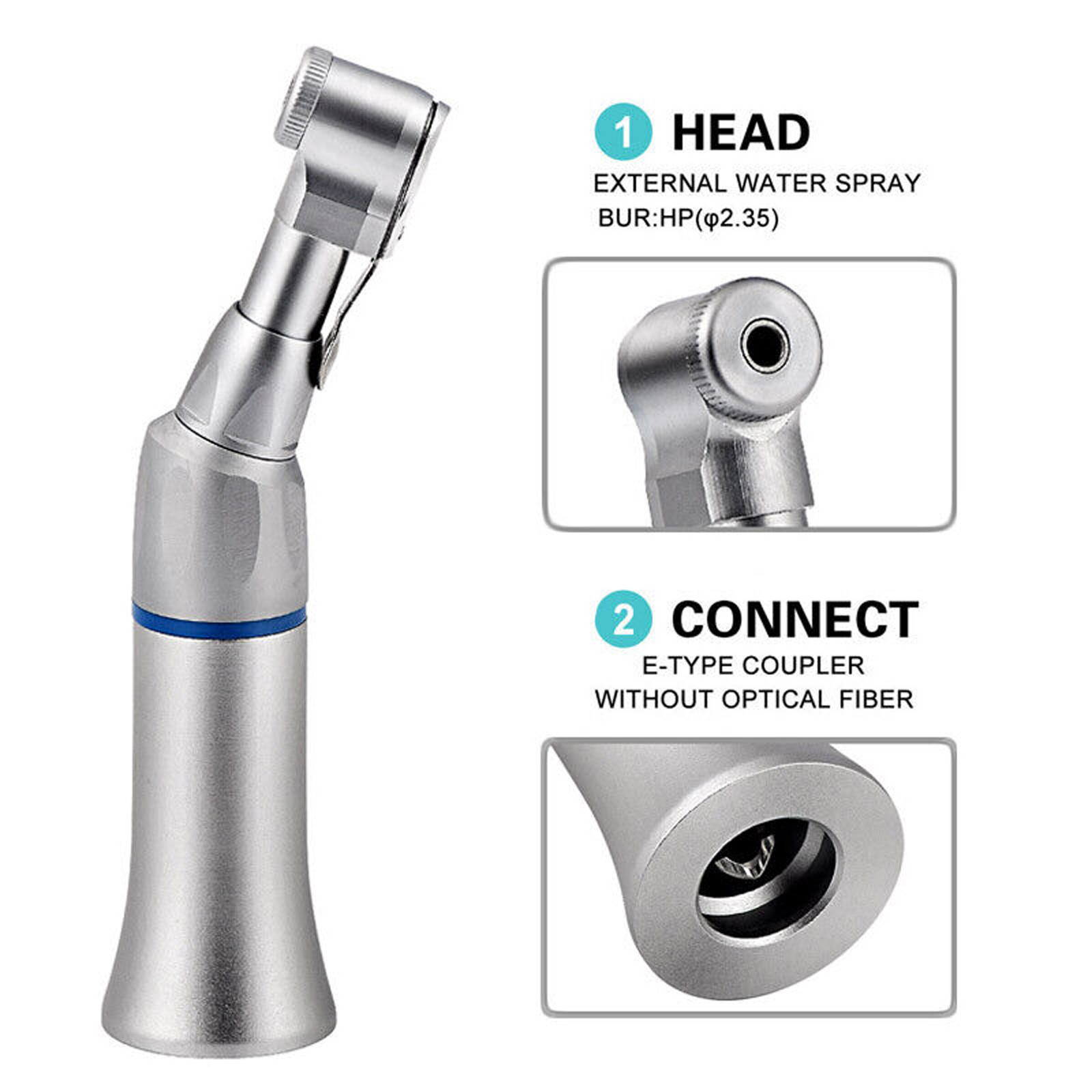 NSK Style Dental Slow Low Speed Contra Angle Handpiece Push / Latch Head E-type