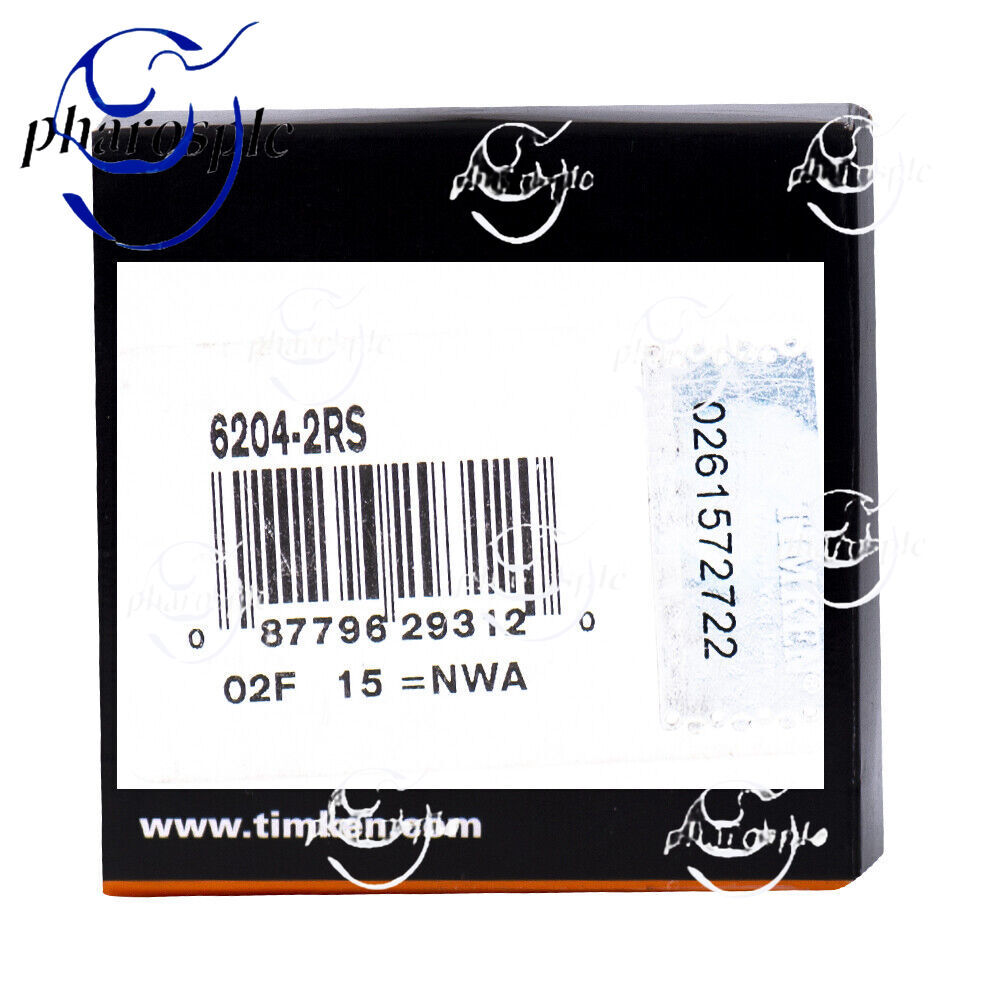 (2 PACK) USA TIMKEN 6204-2RS 20X47X14MM Double Rubber Seal Bearings