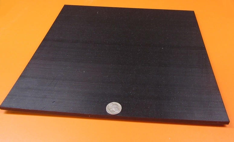 Tivar UHMW PE Black Sheet .250″ (1/4″) Thick x 12″ Wide x 12″ Length