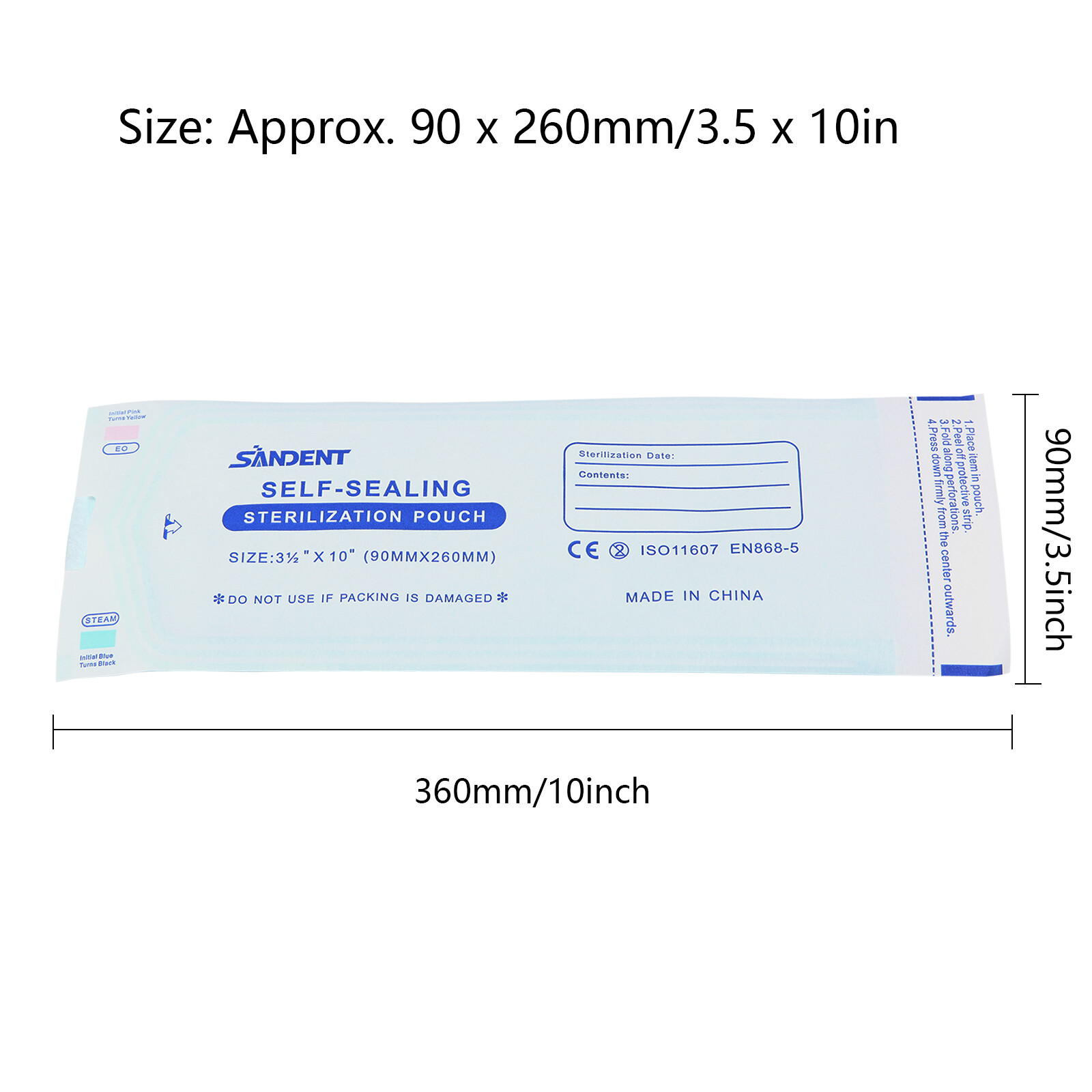 Self Sterilization Pouches Pouch Autoclave, Sterilizer Bags Dental Tattoo Nail