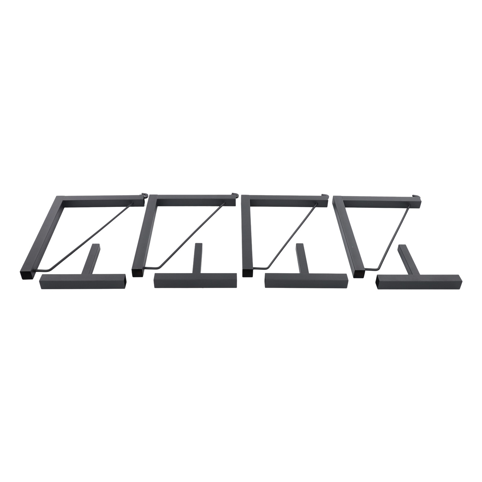 4pcs 1 Tier Shipping Container Shelving Bracket Triangular – 16″x18″, 550 lbs