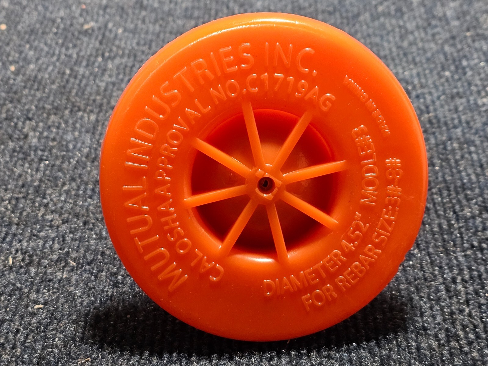 (QTY 49) Mutual Industries C1719AG 4.5″ Osha Rebar Caps For 3# to 8#, Orange