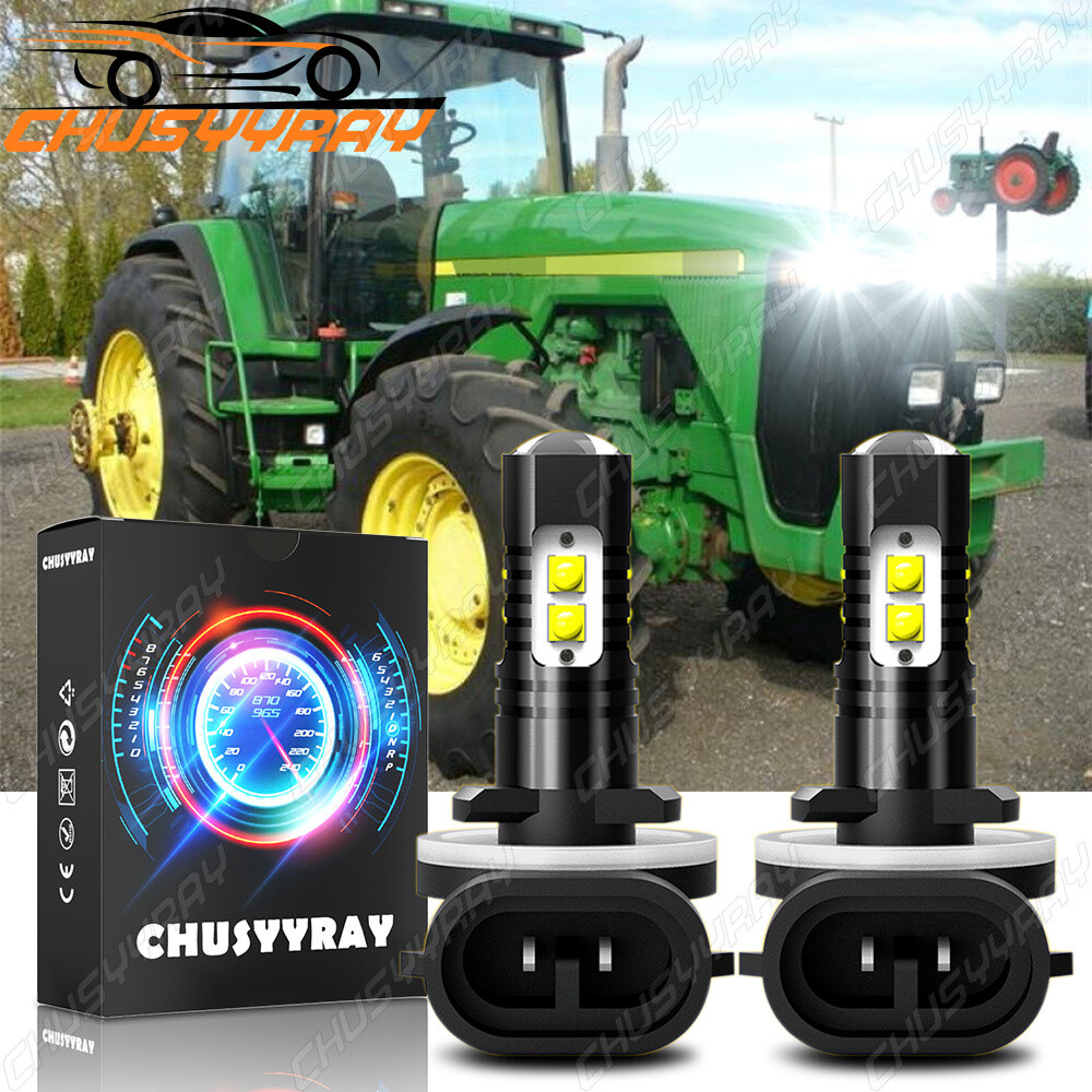 2 SUPER bright LED light bulbs For Deere 8100 8110 8200 8210 8300 8310 8400 8410