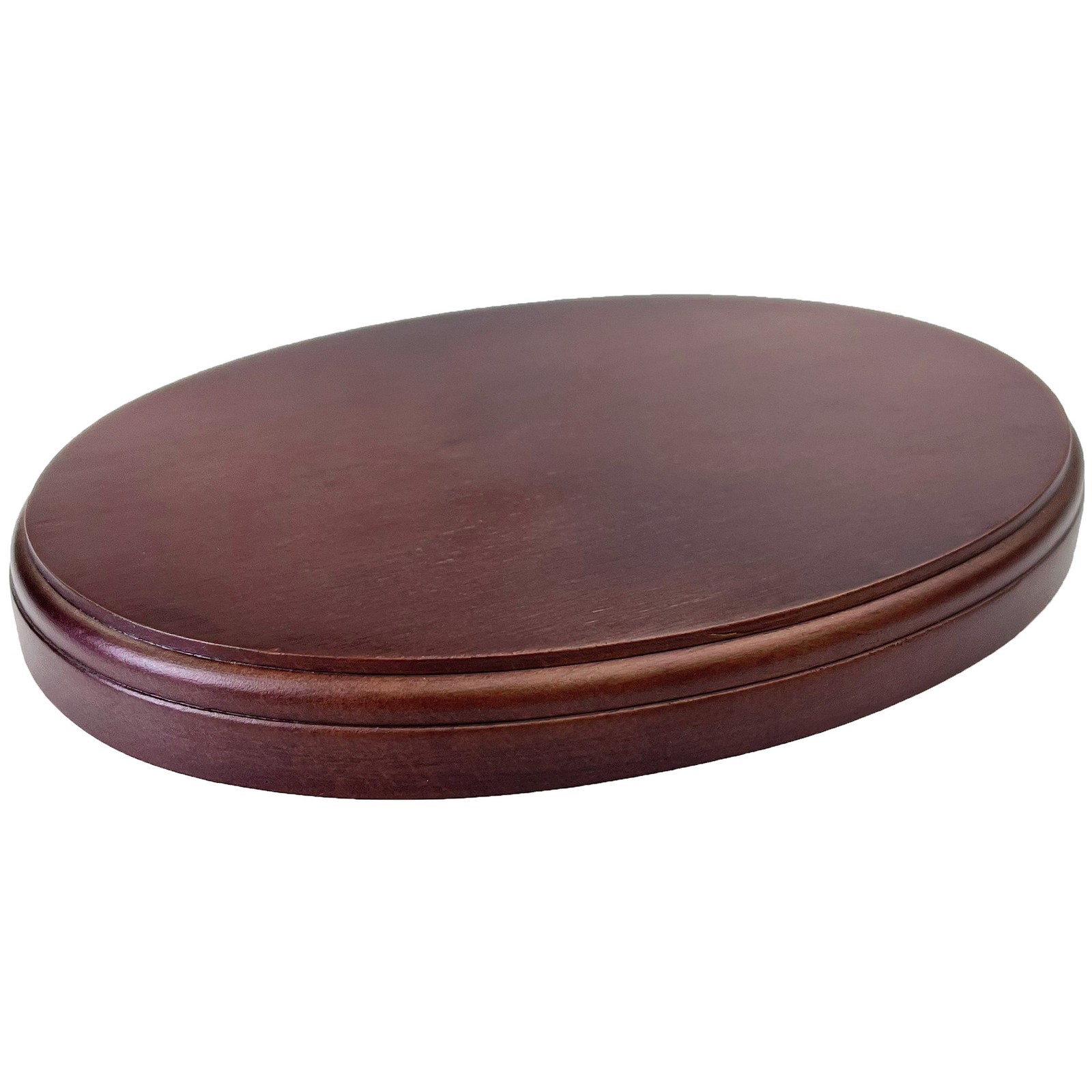 Plymor Fruitwood Oval Wood Display Base, 7.375″ W x 5.375″ D x 0.75″ H