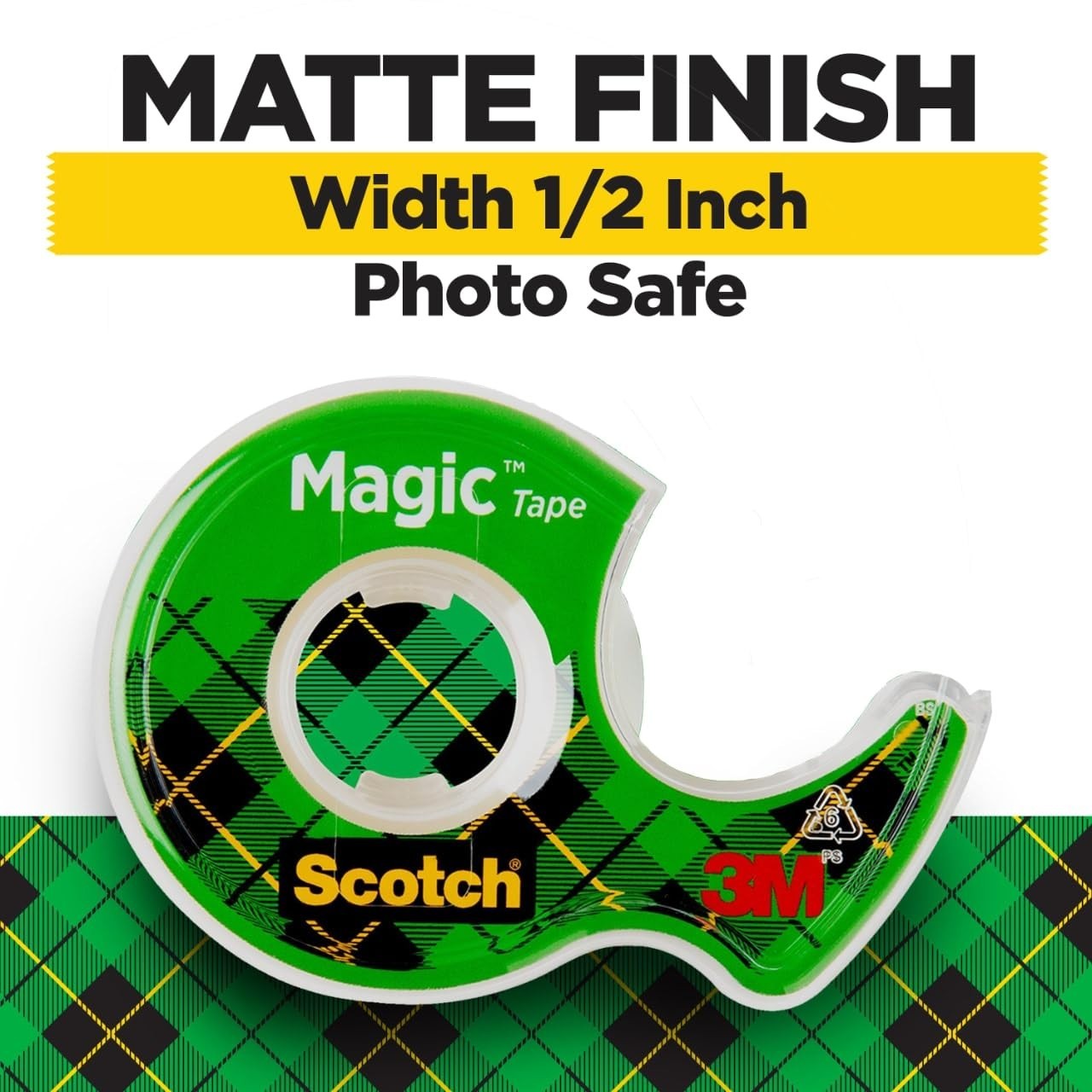 Scotch Magic Tape, 1 Roll, Numerous Applications, Invisible, Engineered for 1/2