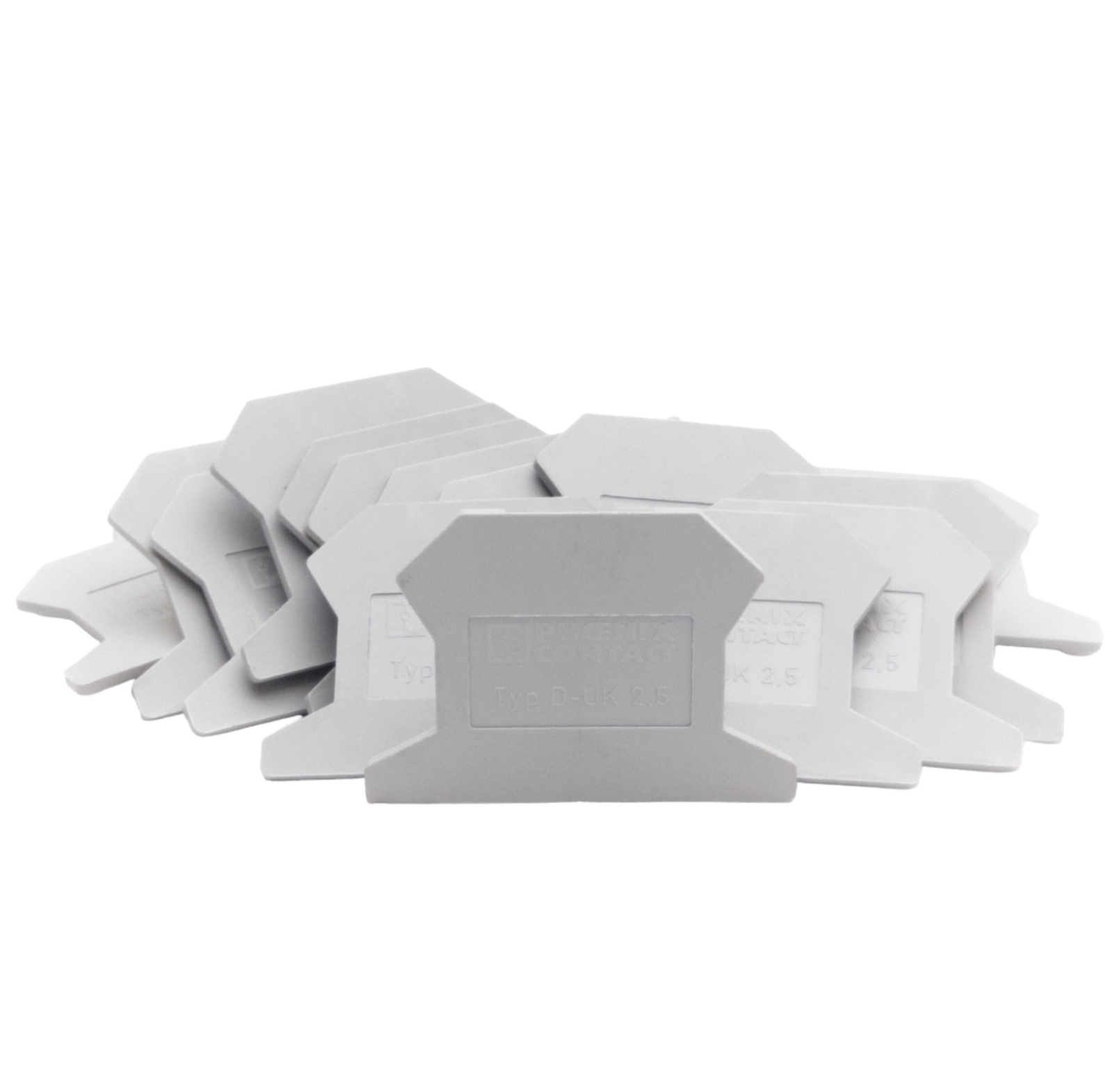 Lot of 22 Phoenix Contact 3001022 End Cover, Gray, 30.7mm L x 1.5mm W x 42.5mm H
