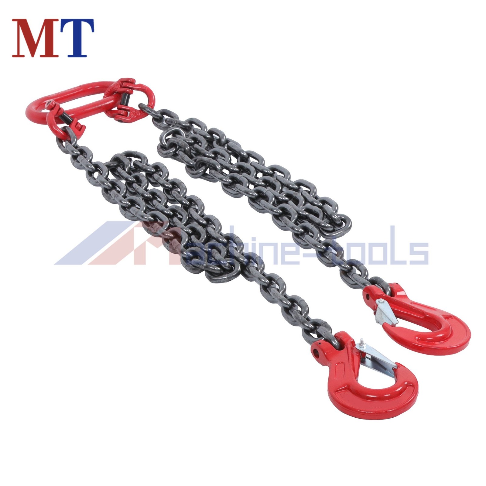 3/8″x 5′ Chain Sling Double Leg 8800lb Capacity Lifting Chains with Grab Hooks
