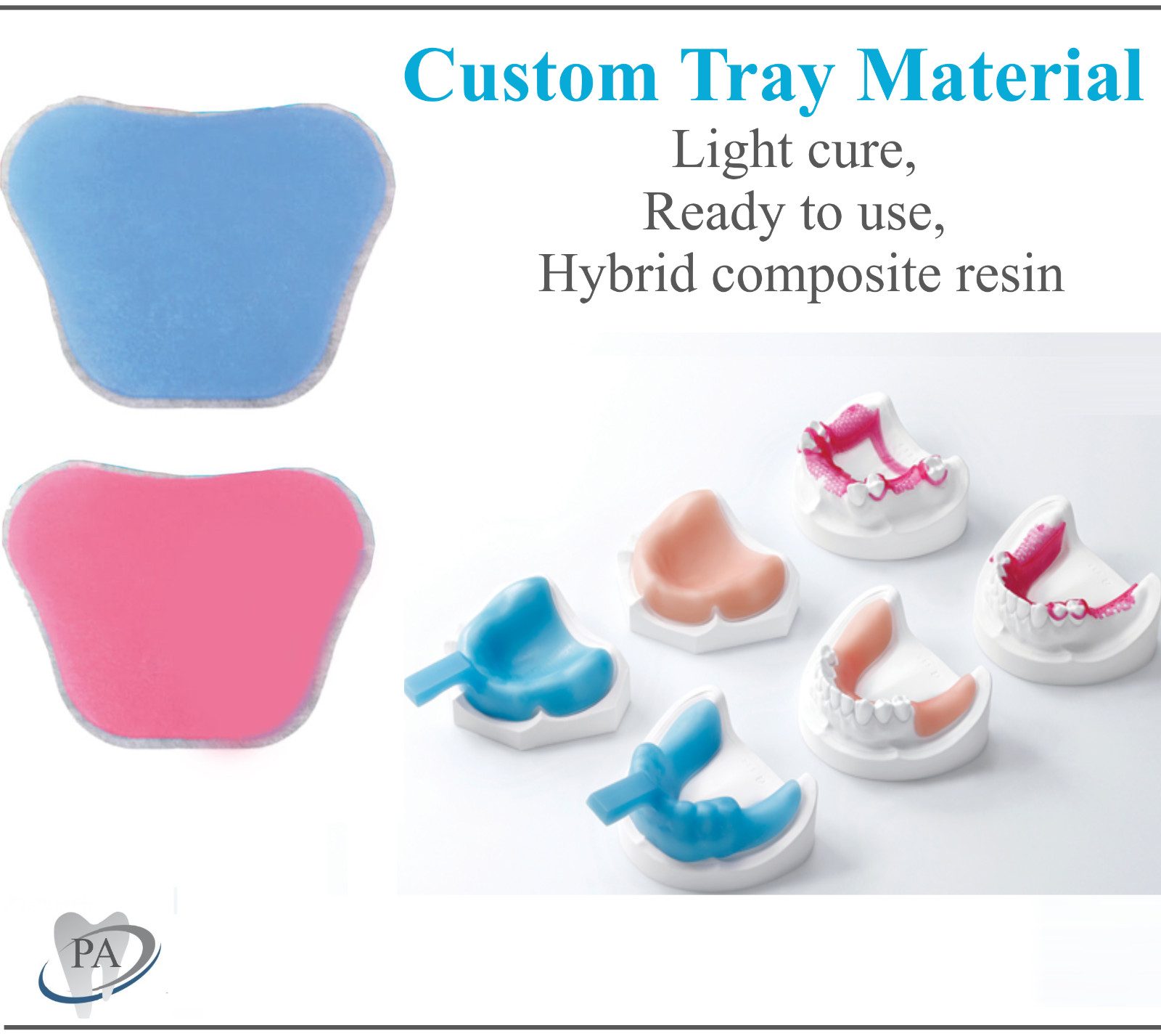 Dental Fastray LC Type Custom Tray Material Hybrid Composite Resin, Ready to use