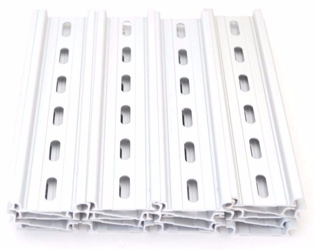 20 Pieces DIN Rail Slotted Aluminum RoHS 6 Inches Long 35mm 7.5mm 10 Feet Total