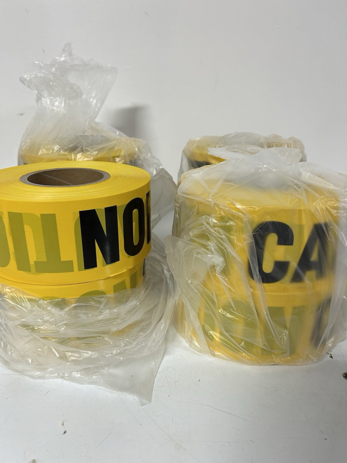 8 PACK! Barricade CAUTION Tape Yellow 3″ 1000ft Non Adhesive 3mil 8000 FEET NEW