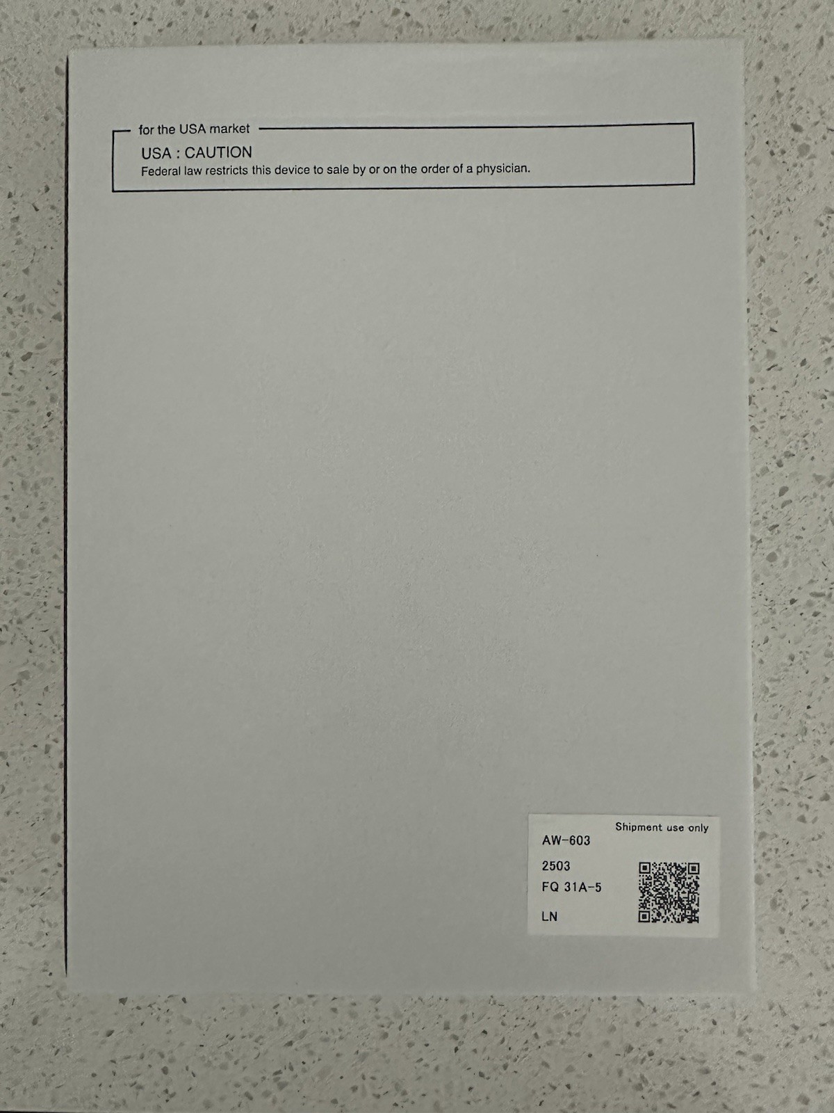 Fujifilm AW-603 air/water Valve