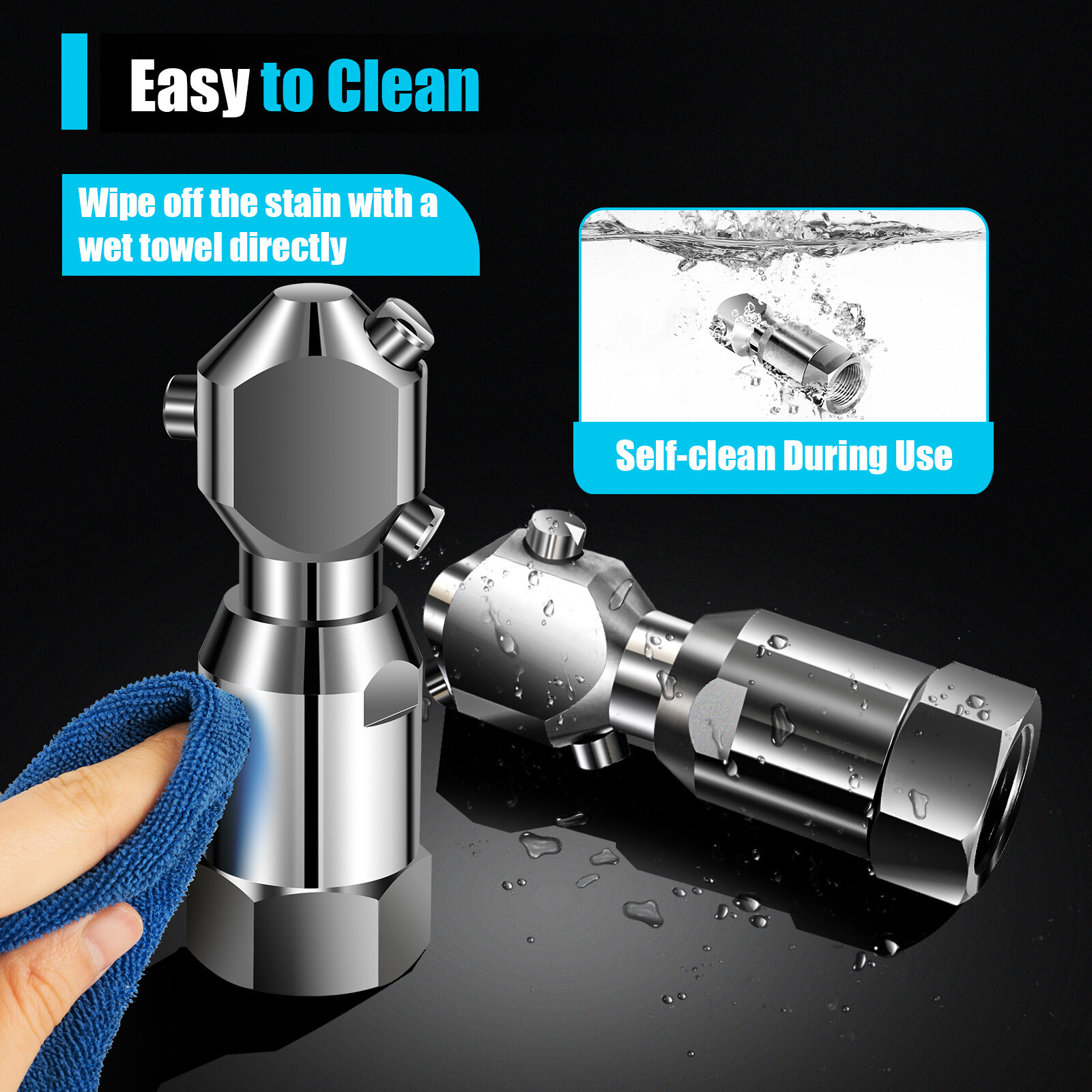 360° Rotating Tank Washing Spray Nozzle Cleaning Nozzle 3/4 Internal Thread USA