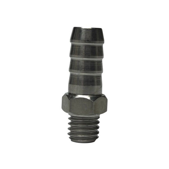 M8X1.25 Male Thread To 8mm 5/16” Hose Barb Stainless Steel Fitting Adapter