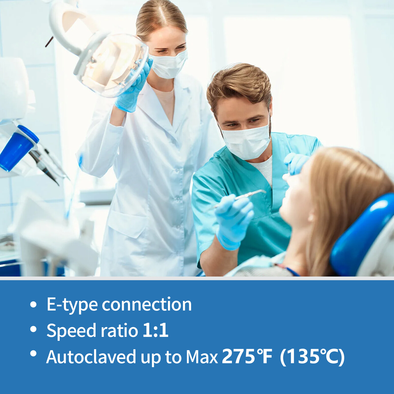 eLabPal Dental Low Speed Handpiece Contra Angle Push Button E-Type for NSK Style