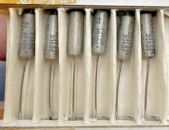 Lot 6 Component Research A12A102JSW 0.001µF 30V Hermetic Film Capacitors 1982