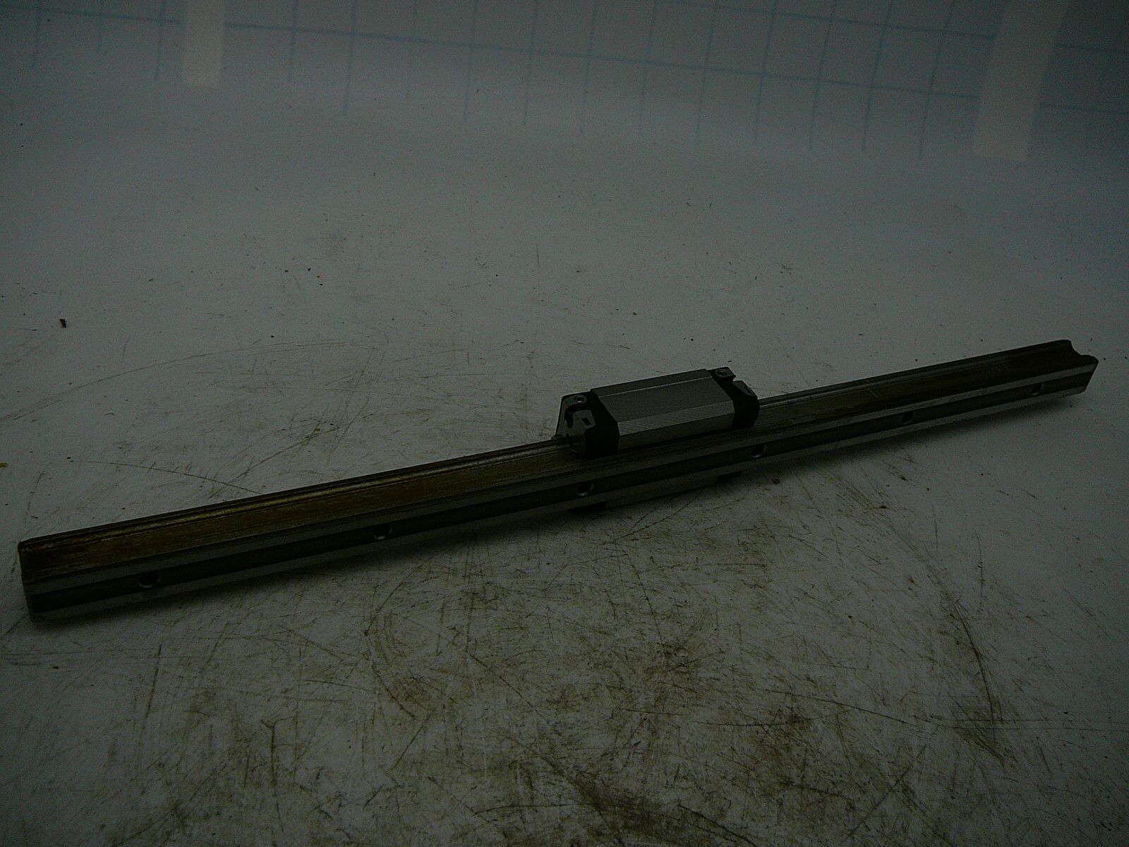 REXROTH H 7210 589 LINEAR GUIDE RAIL 14″ WITH R162211320 LINEAR BEARING RUNNER