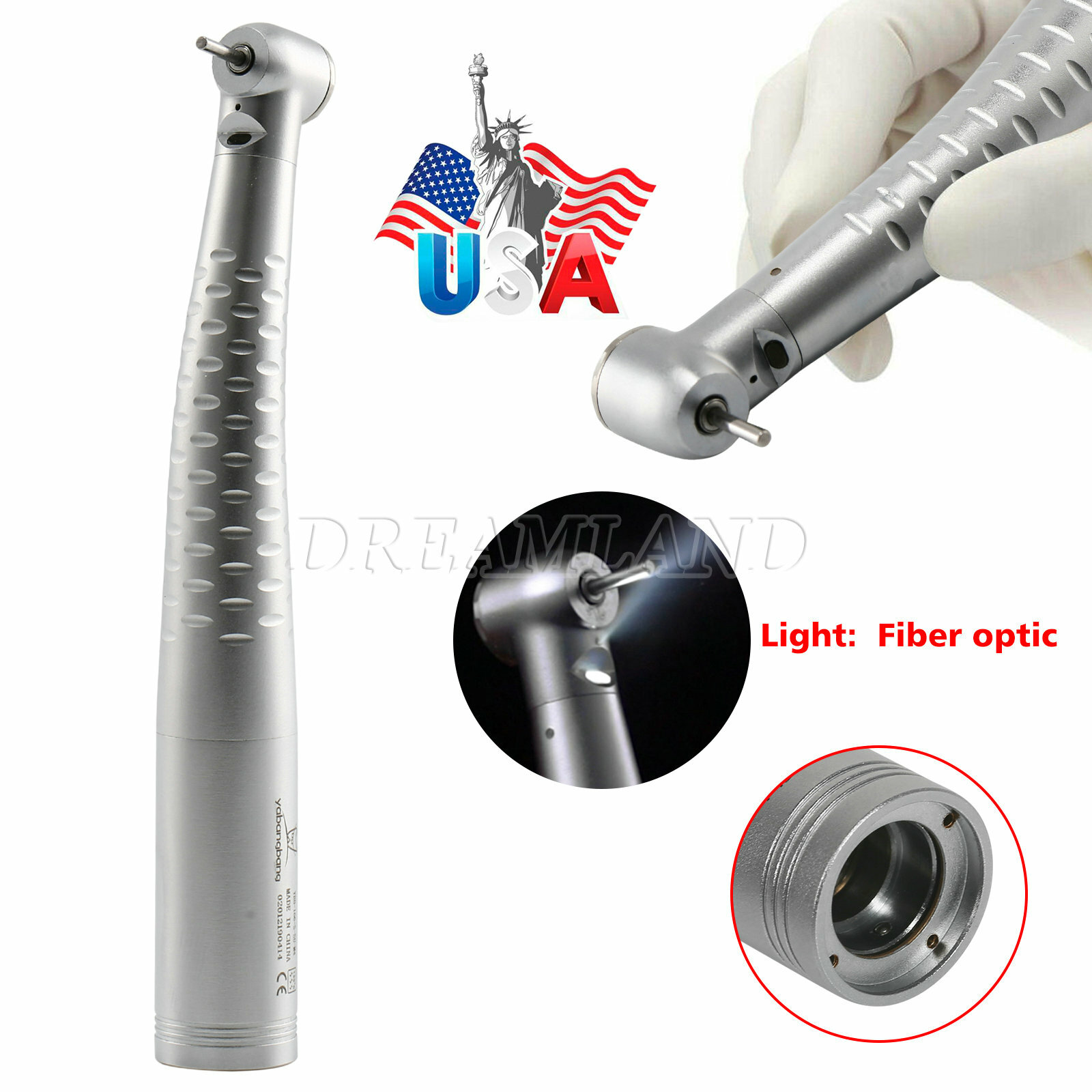 1-10 * Dental Fiber Optic High Speed Handpiece/ 6Hole LED Coupler USA