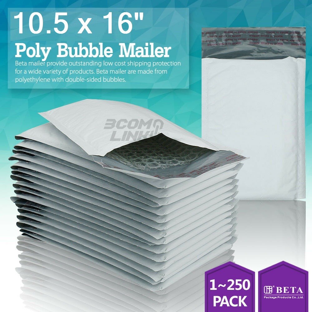 #5 10.5×16 (10.5×15) Poly Bubble Mailer Padded Envelope Shipping Bag 25,50,100