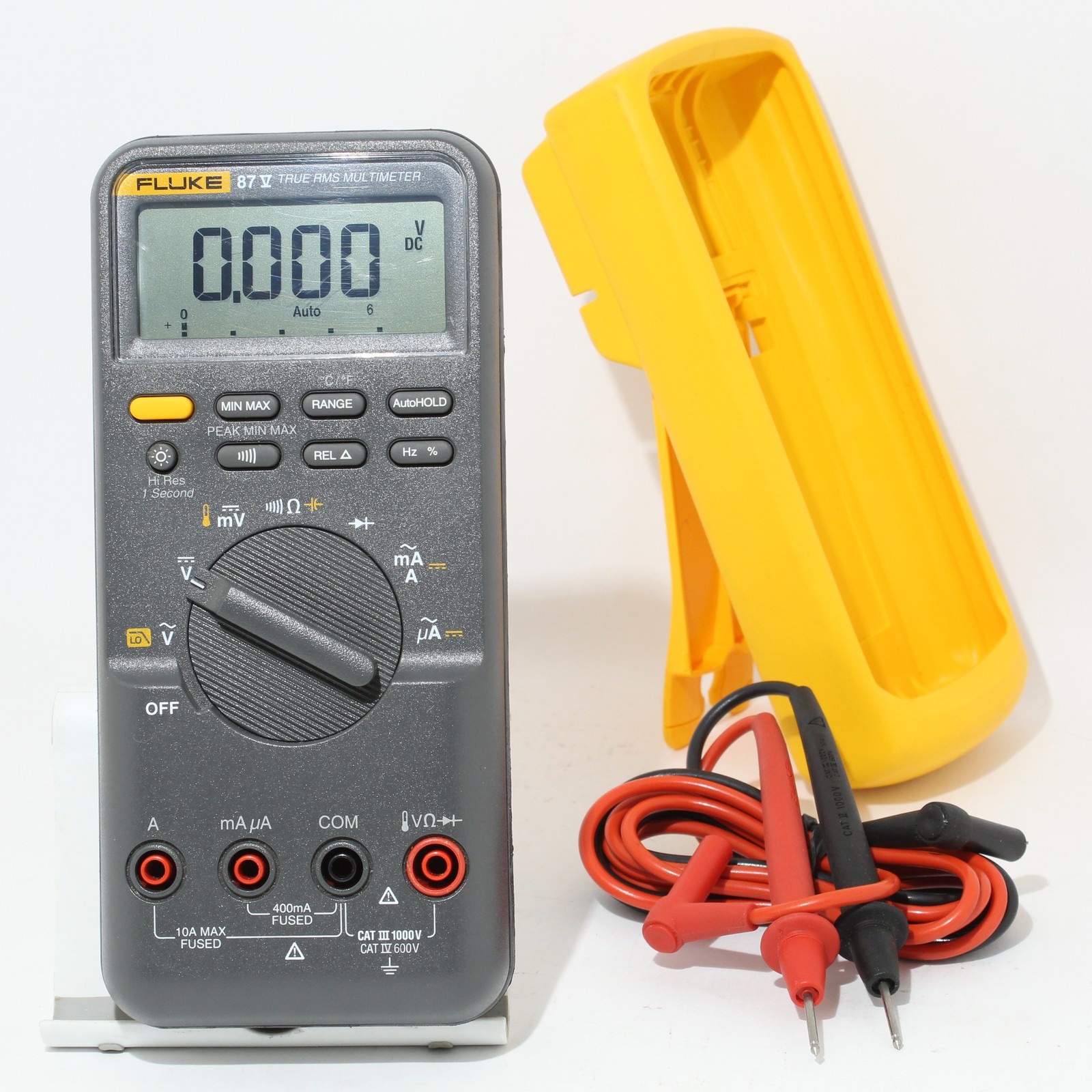 Good Fluke 87-V (87v) True RMS – Digital Handheld Multimeter BUNDLE (TRMS)