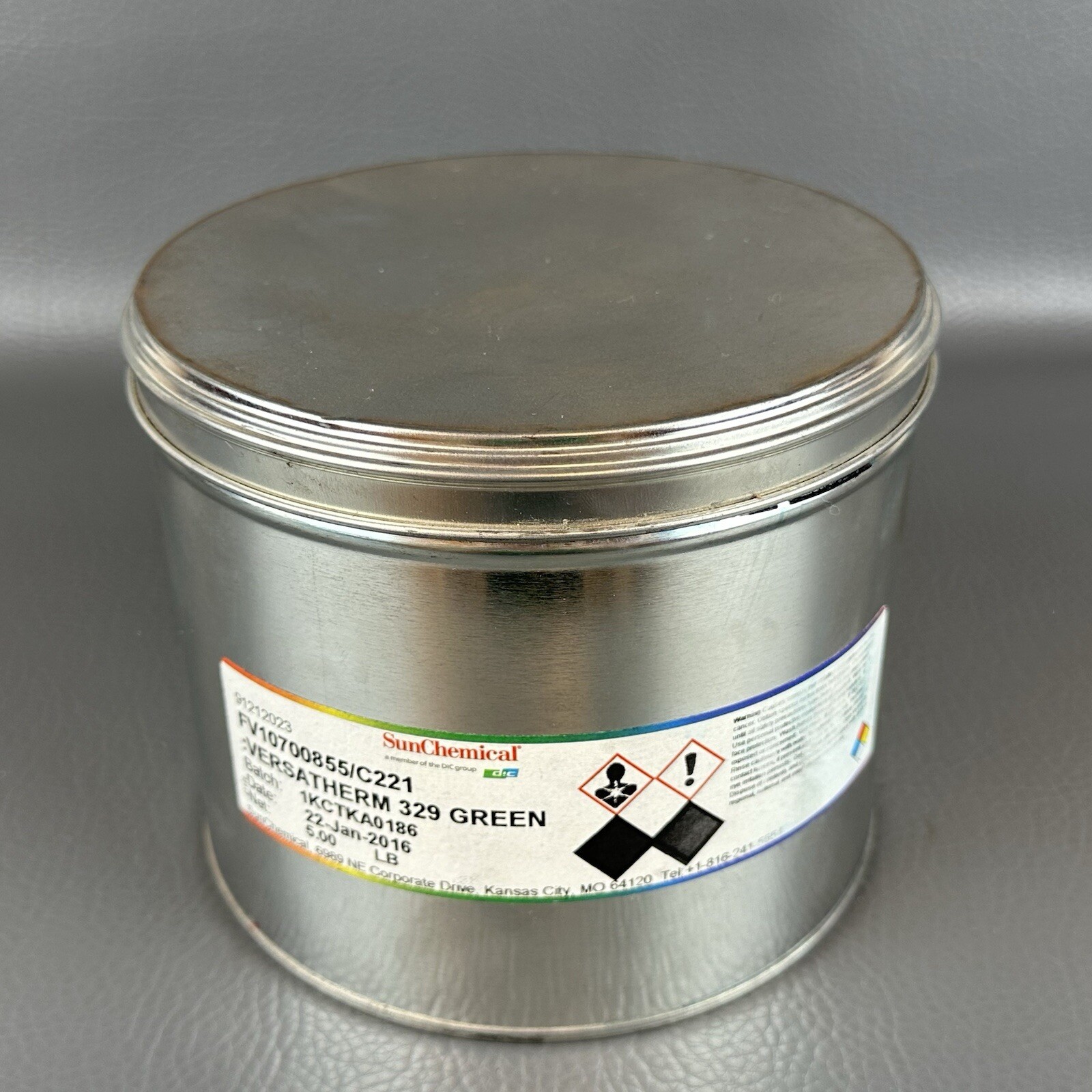 SUN CHEMICAL **GREEN** OFFSET PRINTING INK OIL BASED 5 LBS PANTONE # 329 GREEN