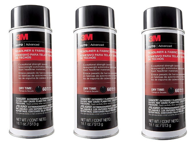 3M Headliner & Fabric Adhesive – 18.1oz (38808) (3 Pack)