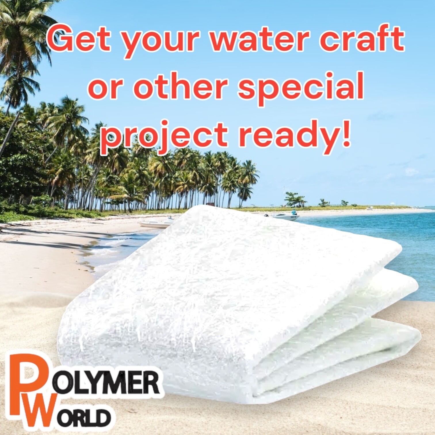 Polymer World Fiberglass 1.5X50X5 Yard Chopped Strand Mat for Boat, Automobiles