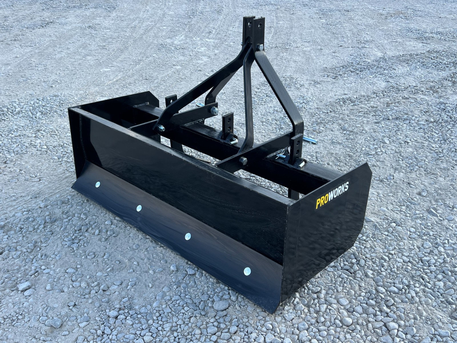 PROWORKS 48″ Box Blade 3 Point Hitch Tractor Scraper Grader 4 FT USA 3 Ripper