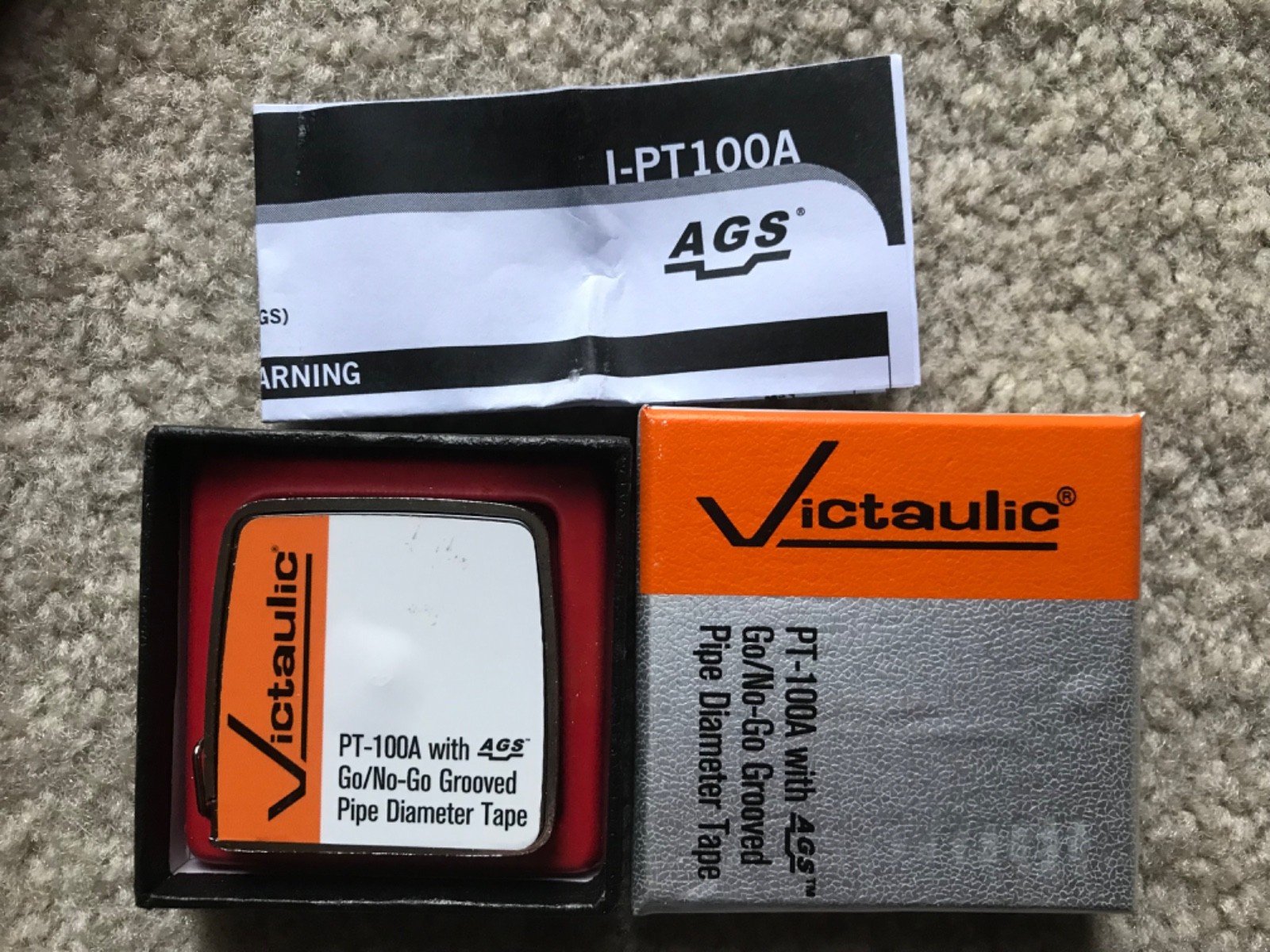 Brand NEW Victaulic PT-100A With AGS Go/no-go Grooved Pipe Diameter Tape