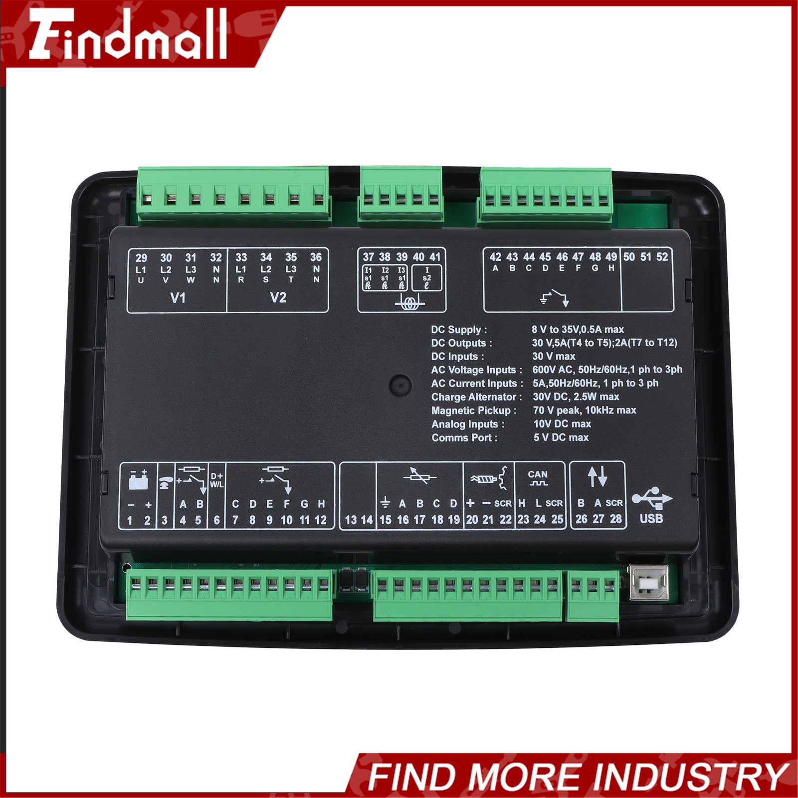 Findmall DSE6120MKIII Voltage Regulator Control Module Generator Controller