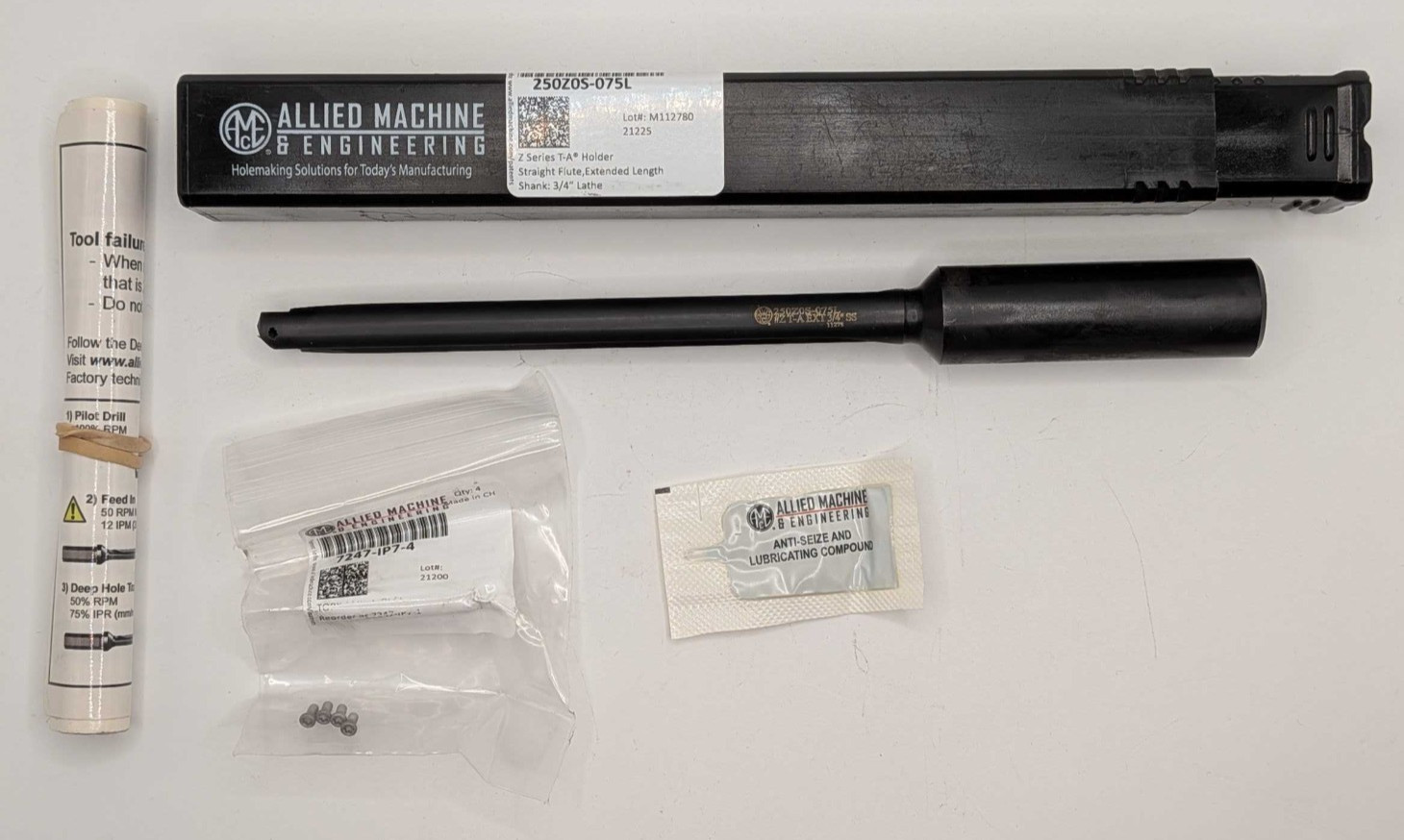 AMEC 250Z0S-075L | T-A Indexable Spade Drill Body #Z 7/16″-1/2″ 3/4″ Shank