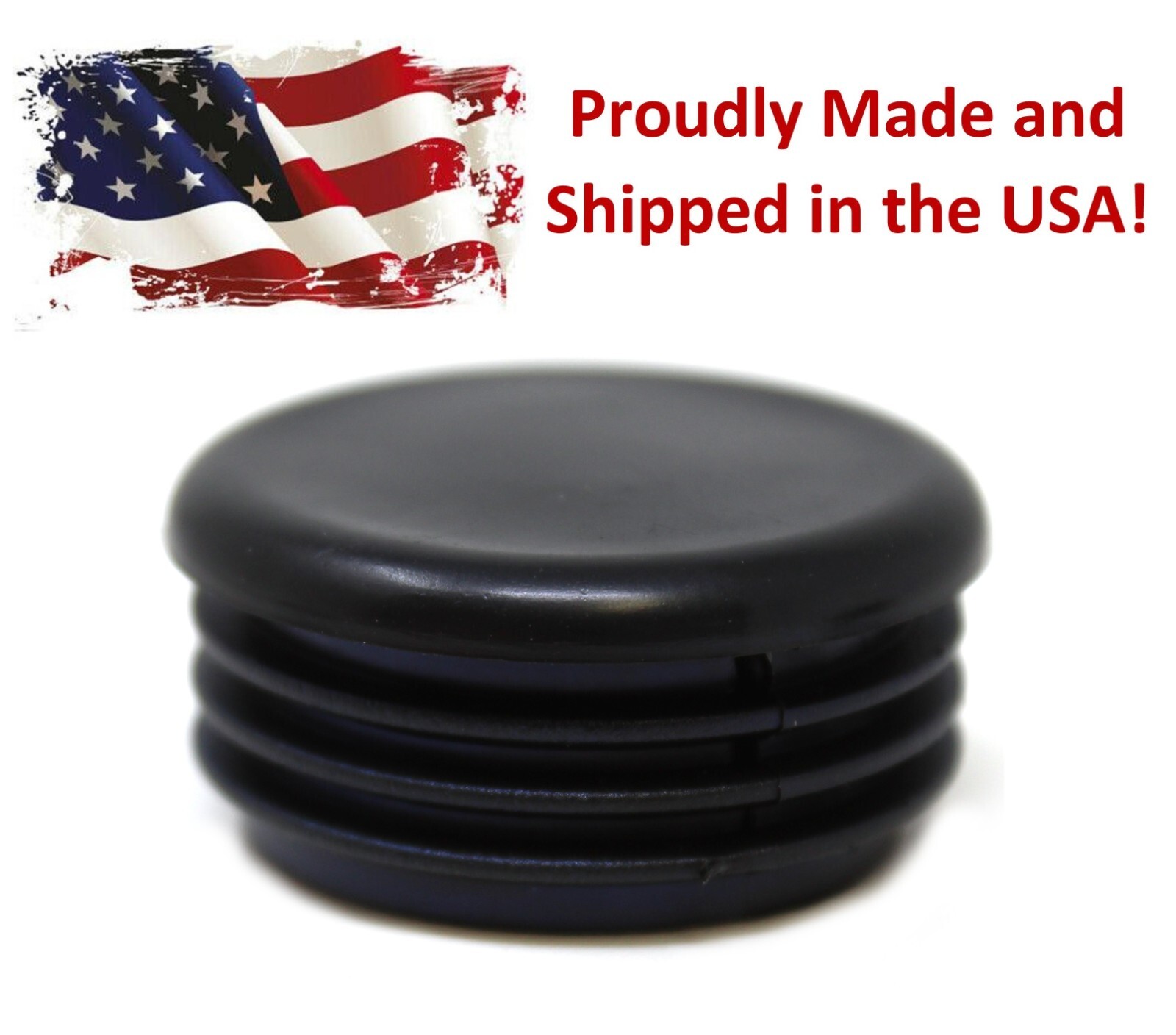 Black 1.5″ Round Tubing Plastic Hole Plug End Cap, 1.5 Inch OD Tube Pipe Cover