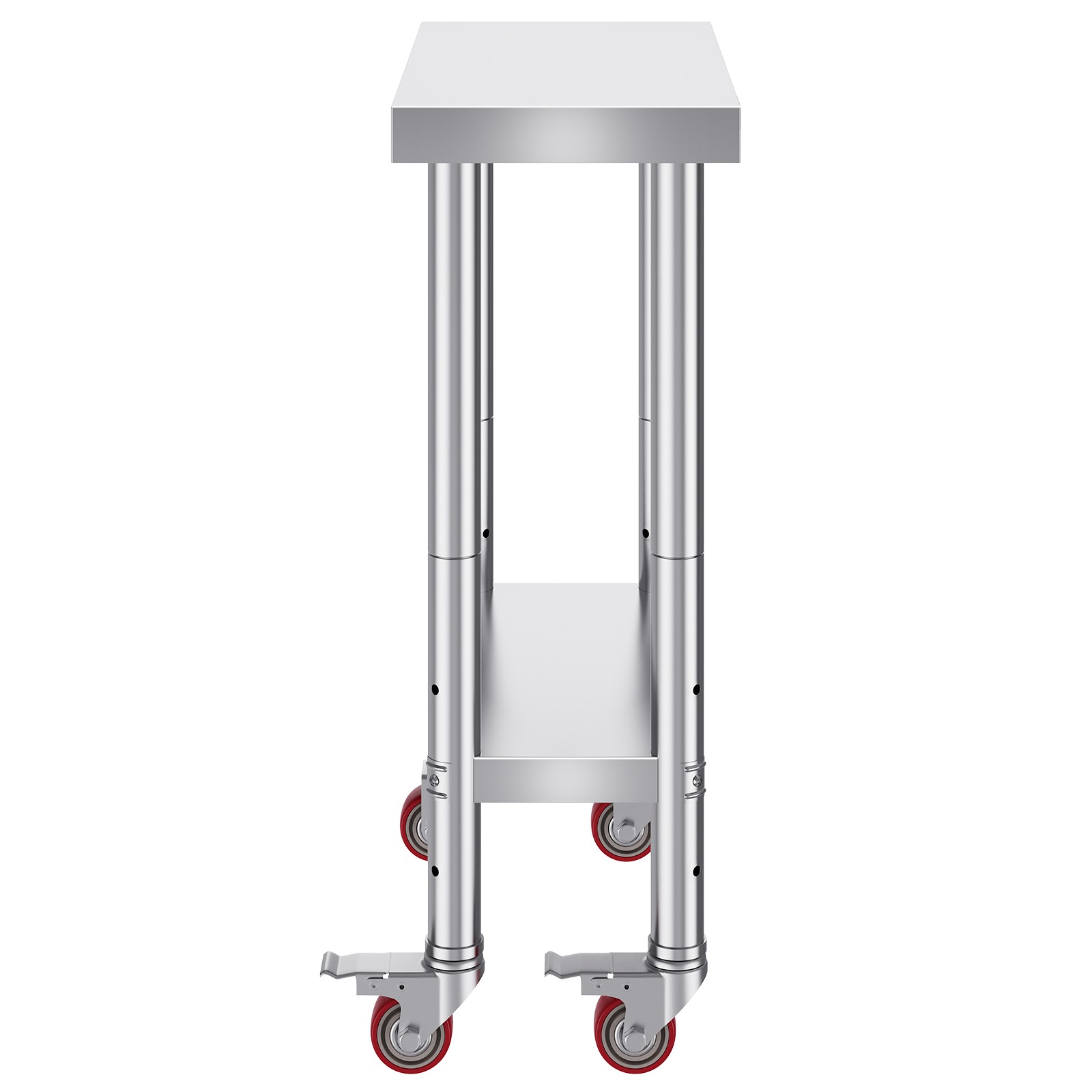 Uimoso Stainless Steel Prep Table with Casters, 12×24 Inch for Commercial Use