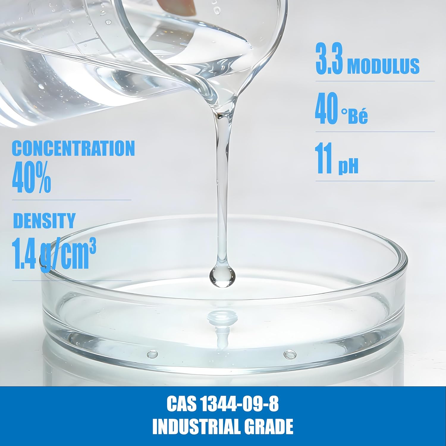 Sodium Silicate Solution (Water Glass) – 1 GAL Pail, Industrial Grade, High Puri