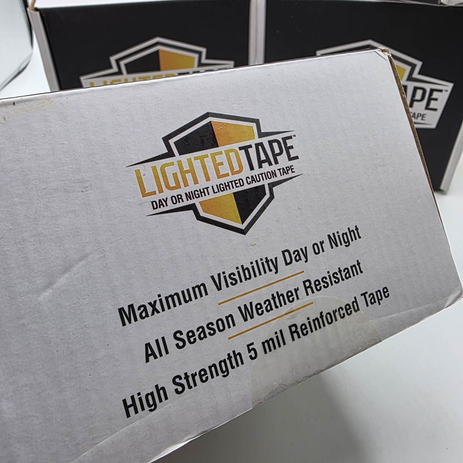 Lighted Tape LED Lighted High Visibility Yellow Caution Tape 33 Feet
