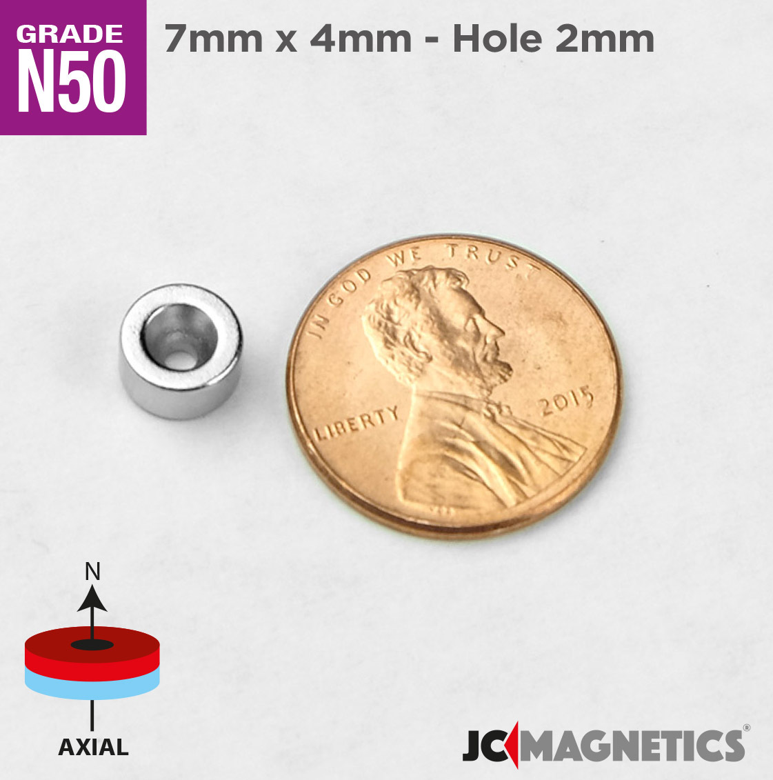 7mm x 4mm Hole 2mm Countersunk Ring Rare Earth Fridge Crafts Magnets