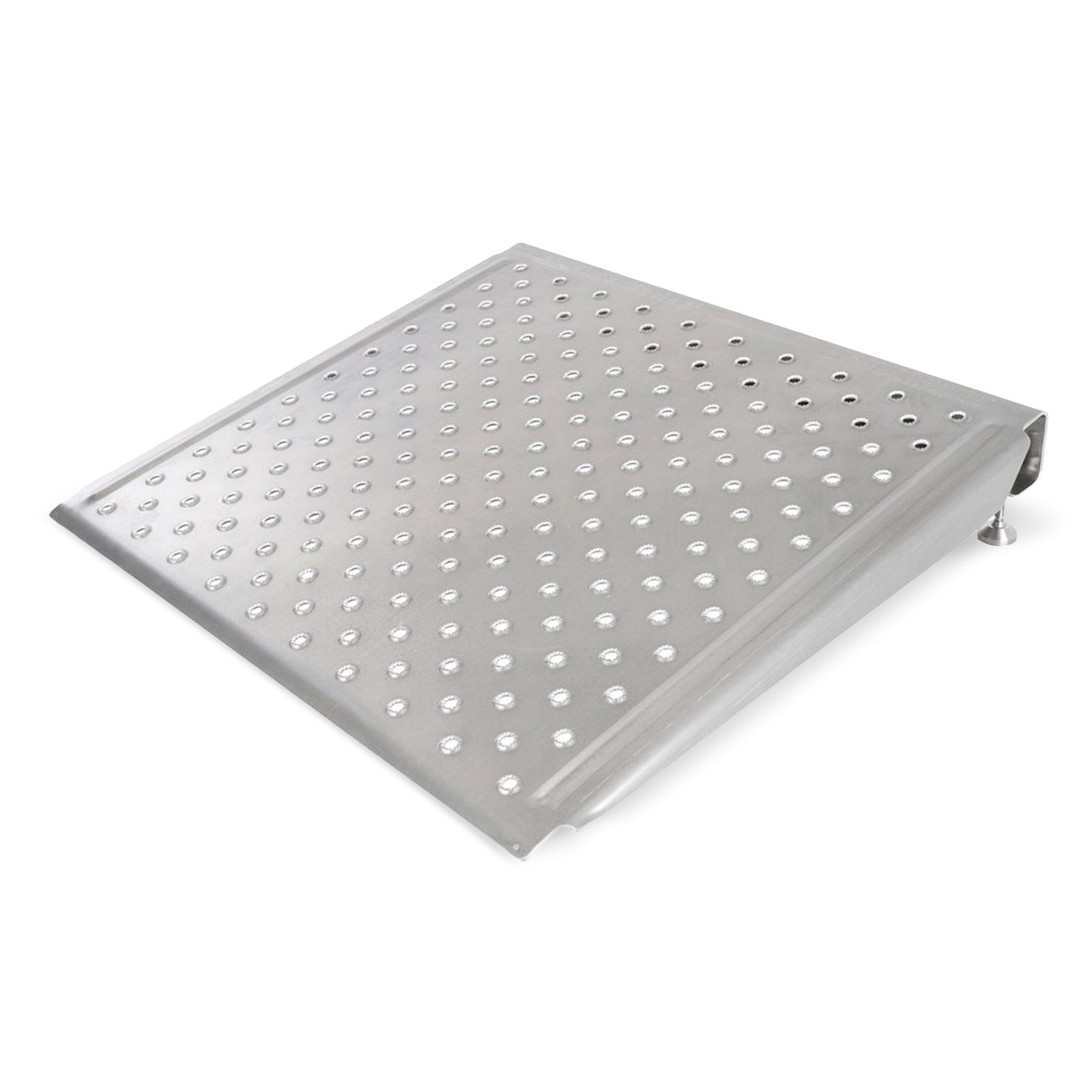 Silver Spring 26 Inch Adjustable Aluminum Wheelchair Door Threshold Ramp, Silver