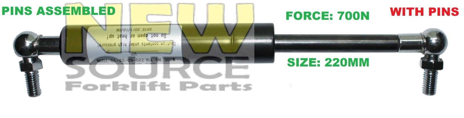 1377992 364976 3057707 HYSTER HOOD COVER GAS SPRING PINS YALE 5800082-93 ML005