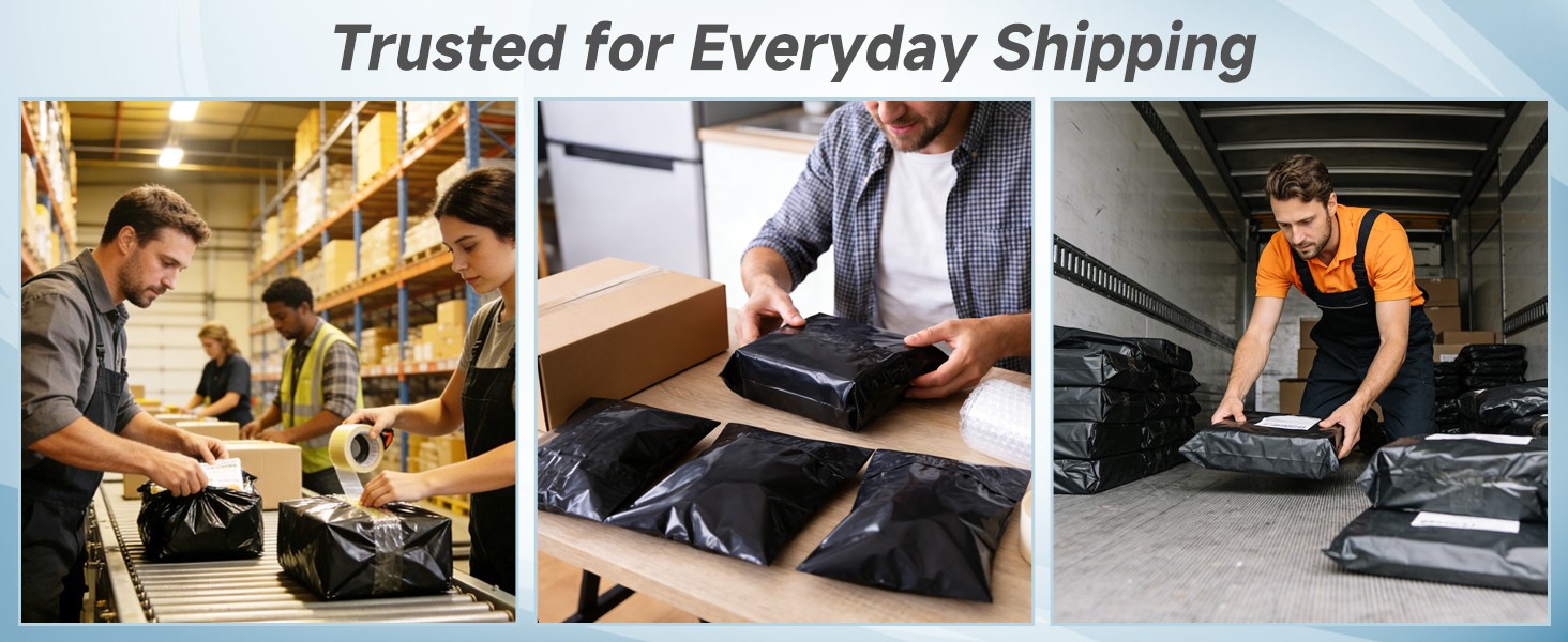 Poly Mailers Shipping Bags – 6×9 7.5×10.5 9×12 10×13 12×15.5 14.5×19 19×24 24×24