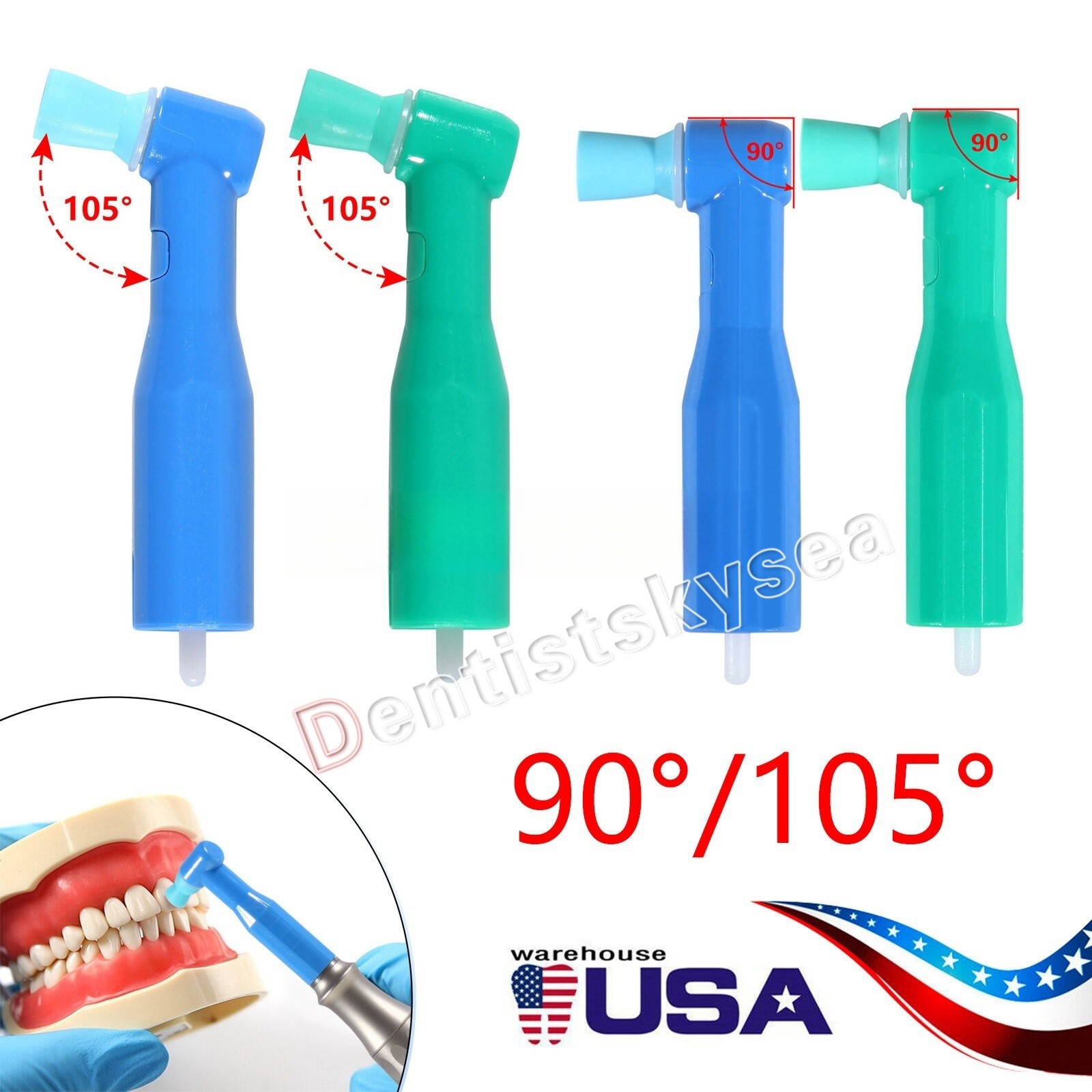 Dental Disposable Prophy Angles Soft or Firm Cup LatexFree Premium Quality
