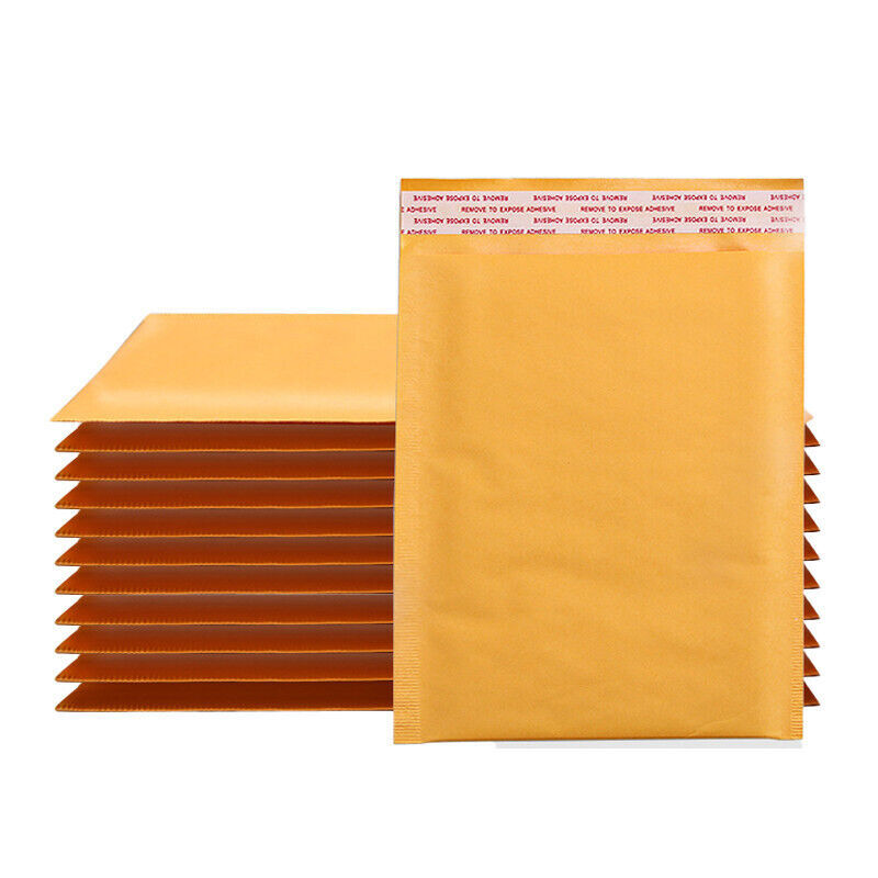 50 #0 6×10 Kraft Bubble Envelopes Padded Shipping Mailers 6.5″x9″