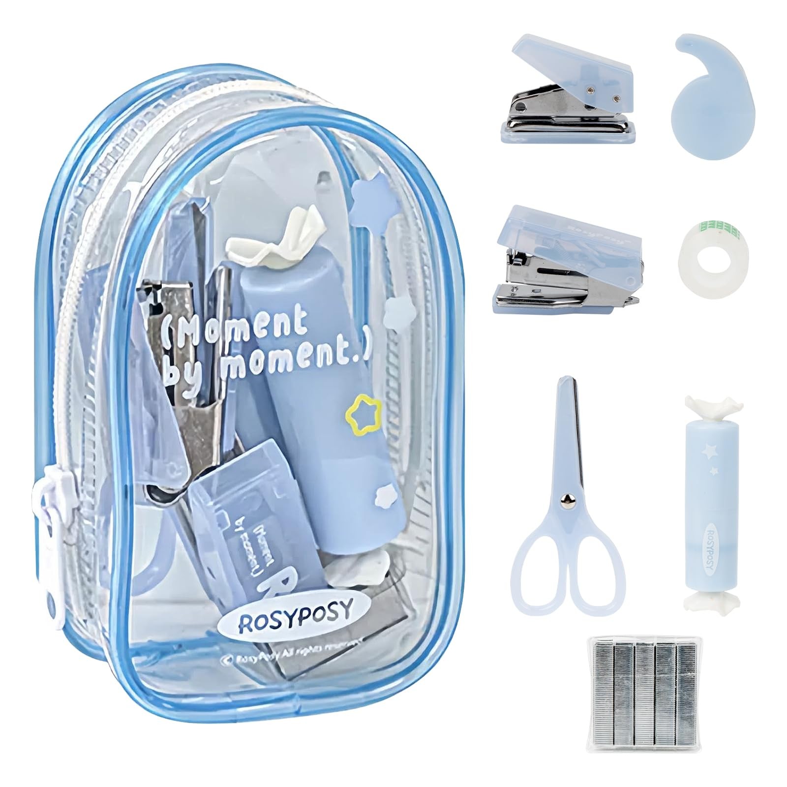 7PCS Office Supplies Kit – Mini Size for Portability, Set for Convenient and …