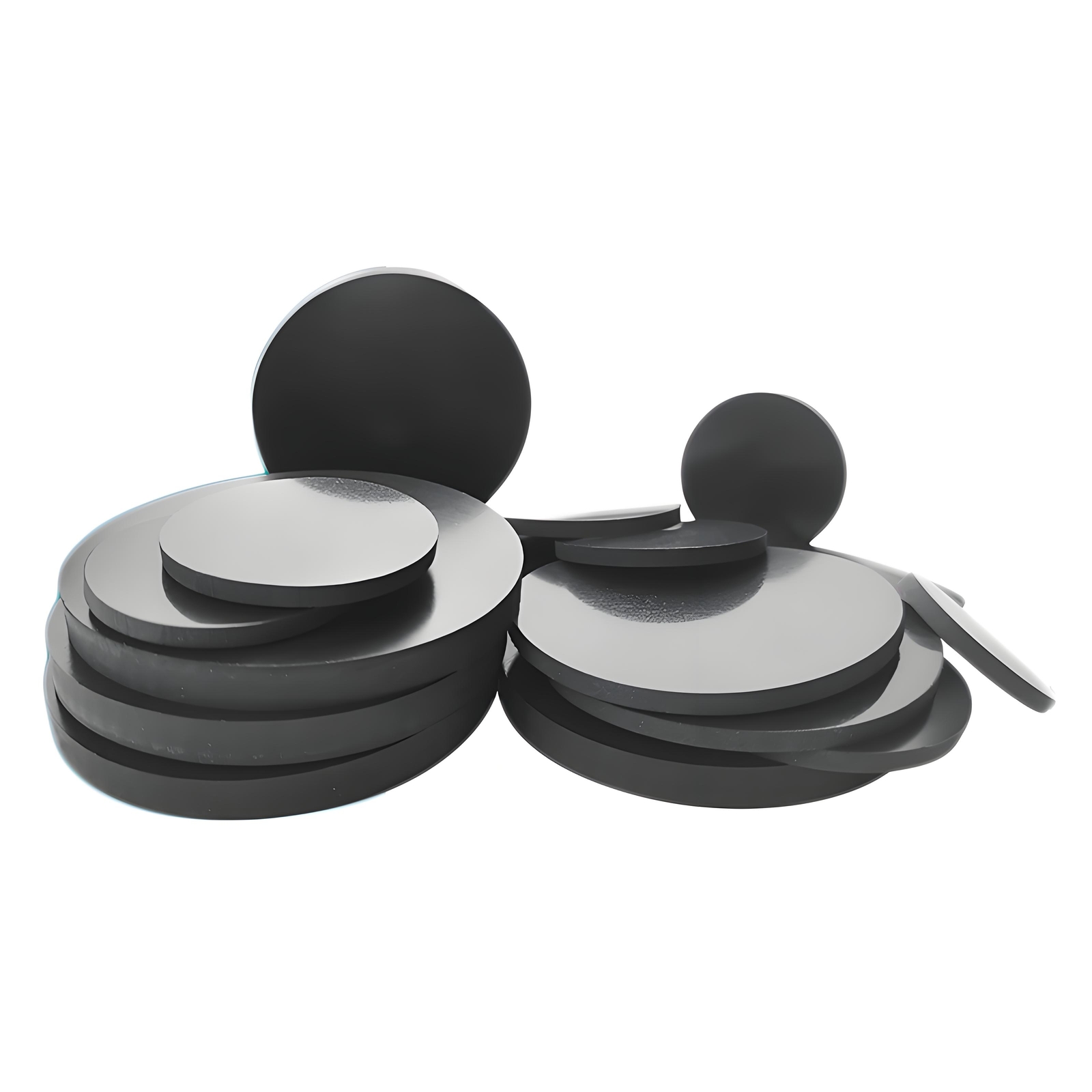 Black Fluororubber Solid Discs Flat Round Pad Sealing Cushioning Dia 5mm – 150mm