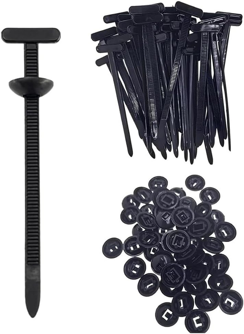 20Pc Black Nylon Zip Ties Heavy Duty Self Locking UV Resistant Car