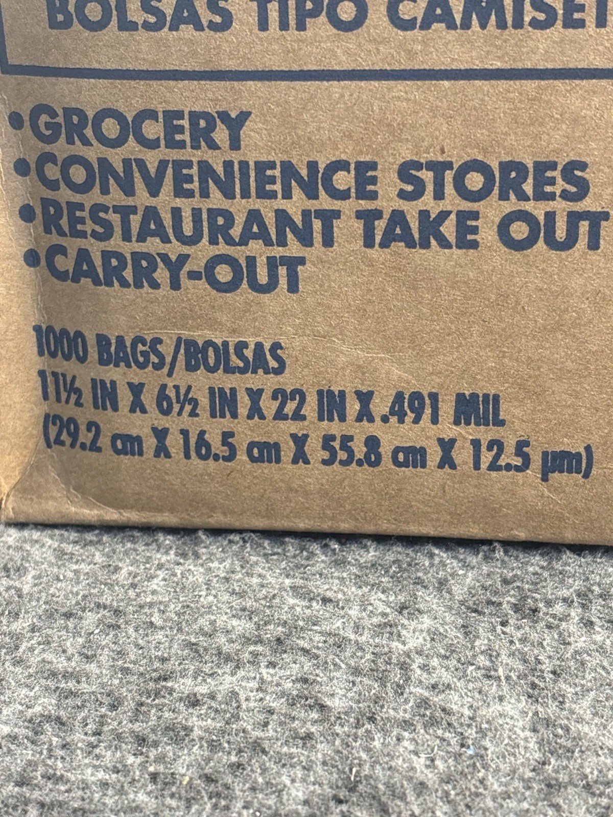 1000 Bags T-Shirt Thank You Plastic Grocery Store Shopping Carry Out Bags