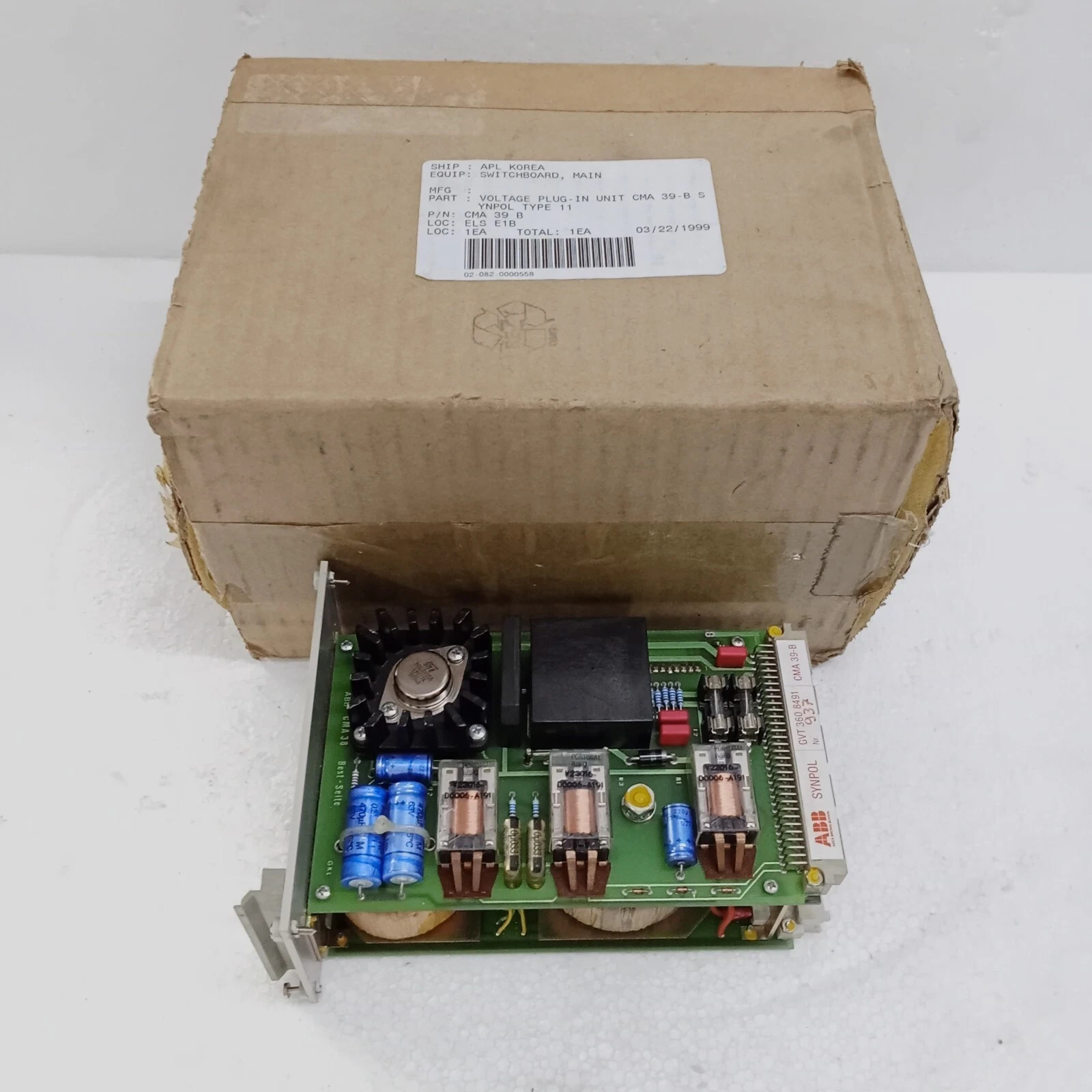 ABB SYNPOL CMA 39-B PCB GVT 360 8491