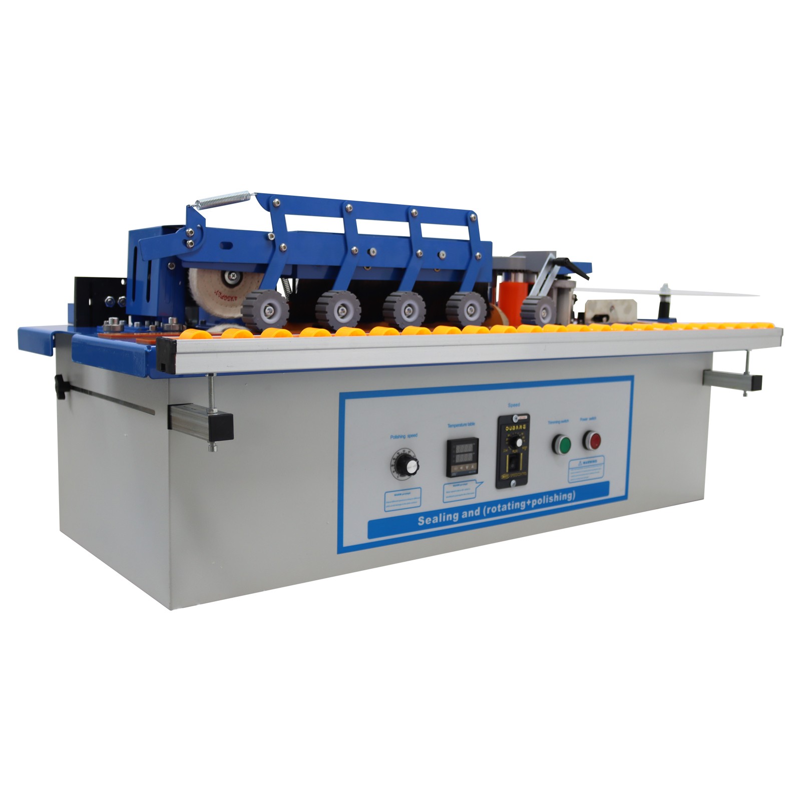 110V Automatic Edge Banding Machine Edge Bander Curved Sealing Trimming Machine